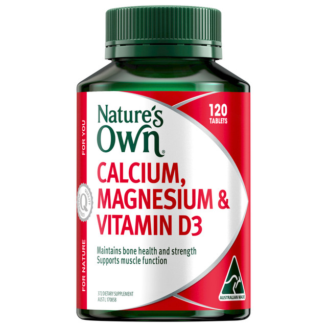 Nature's Own Calcium, Magnesium & Vitamin D3 120 Tablets