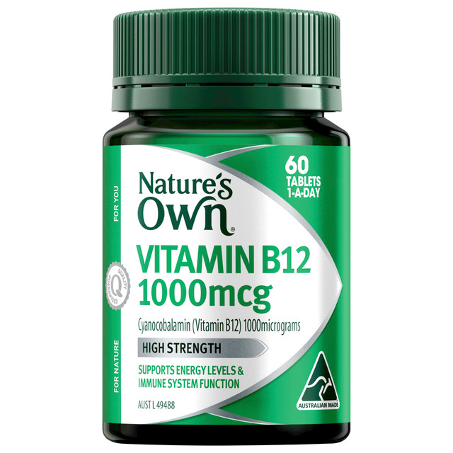 Nature's Own Vitamin B12 1000mcg 60 Tablets Nature's Own Vitamin B12 1000mcg 60 Tablets