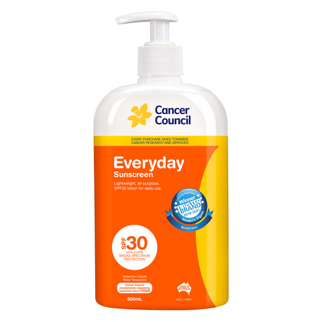 Cancer Council Everyday Value Sunscreen SPF30 500ml