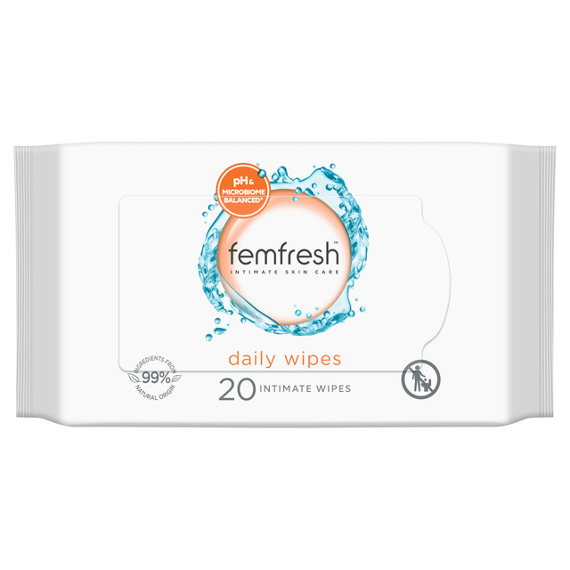 femfresh Daily Intimate Wipes for Travel and to Freshen up without water 20 Pack femfresh Daily Intimate Wipes for Travel and to Freshen up without water 20 Pack
