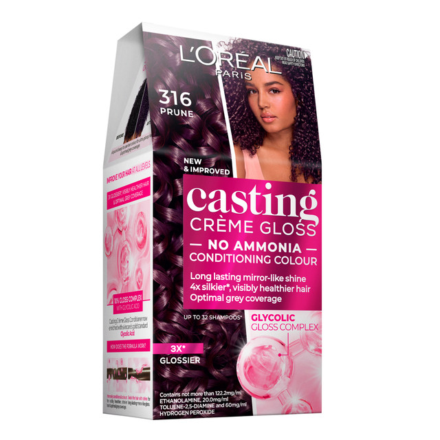 L'Oréal Paris Casting Crème Gloss Semi-Permanent Hair Colour - 316 Prune (Ammonia Free) L'Oréal Paris Casting Crème Gloss Semi-Permanent Hair Colour - 316 Prune (Ammonia Free)