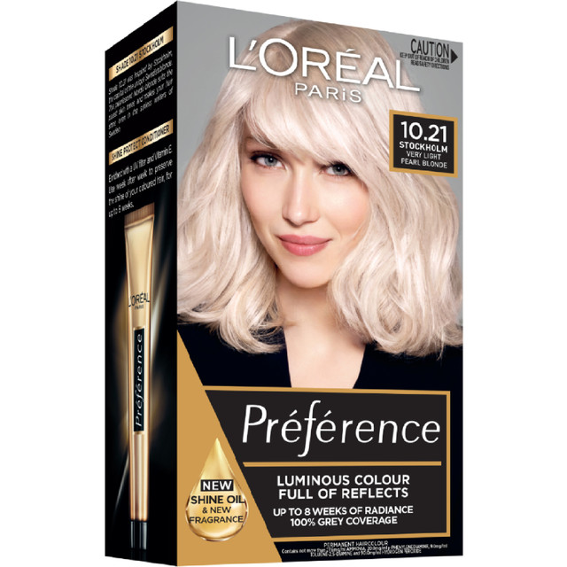 L'Oréal Paris Préférence Permanent Hair Colour - 10.21 Very Very Light Pearl Blonde L'Oréal Paris Préférence Permanent Hair Colour - 10.21 Very Very Light Pearl Blonde