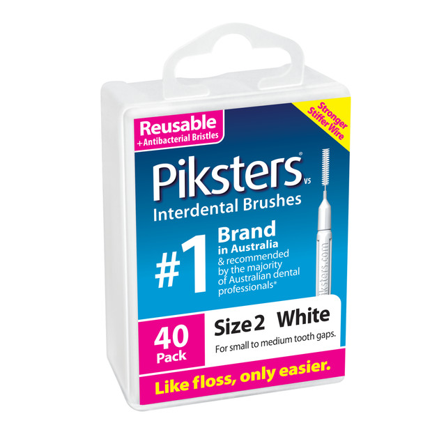 Piksters Interdental Brushes White Size 2 40pk
