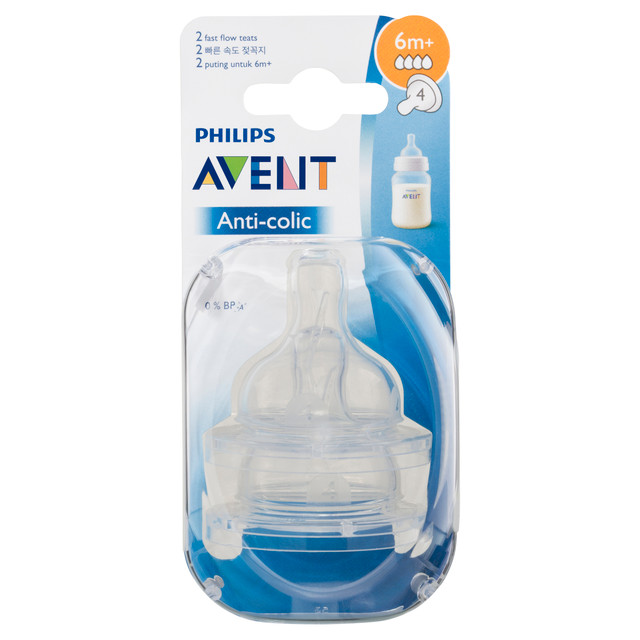 Philips Avent Anti-Colic Teat 6m+ 2 Pack