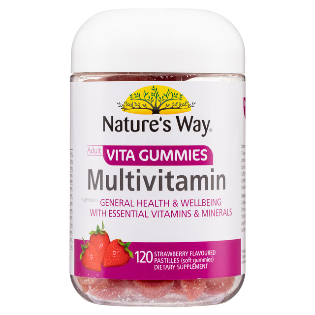 Nature's Way Adult Vita Gummies Multivitamin 120 Strawberry Flavoured Pastilles (soft gummies)