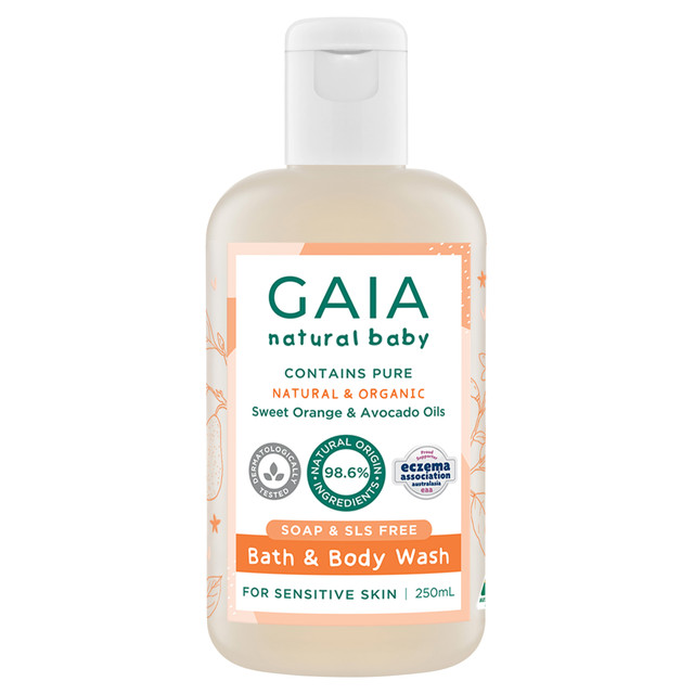 GAIA Natural Baby Bath & Body Wash 250mL