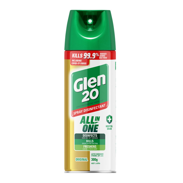 Glen 20 Spray Disinfectant All-In-One Original 300g Glen 20 Spray Disinfectant All-In-One Original 300g