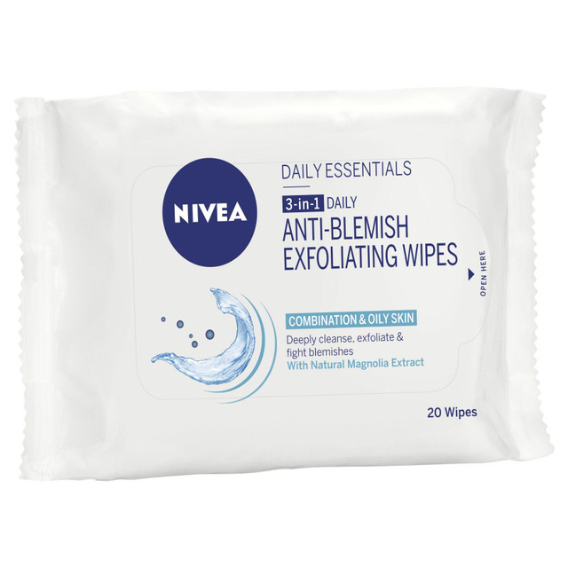 Nivea Visage 3 in 1 Deep Clean Exfoliating Wipes 20