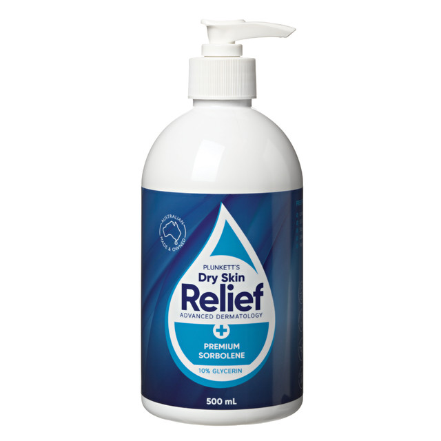 Plunkett's Dry Skin Relief Premium Sorbolene 10% Glycerin 500mL Plunkett's Dry Skin Relief Premium Sorbolene 10% Glycerin 500mL