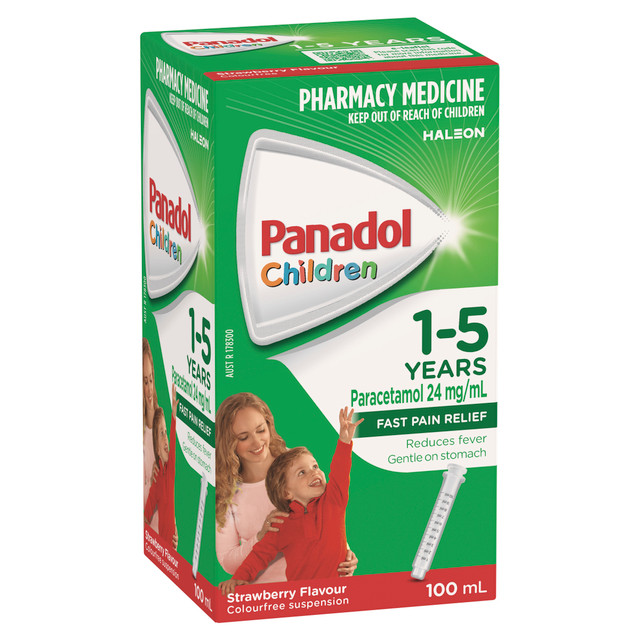 Panadol Children 1-5 years Colourfree Suspension, Strawberry Flavour, 100ml Panadol Children 1-5 years Colourfree Suspension, Strawberry Flavour, 100ml