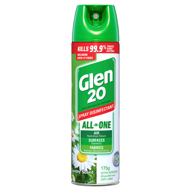 Glen 20 Spray Disinfectant All-In-One Country Scent 175g Glen 20 Spray Disinfectant All-In-One Country Scent 175g