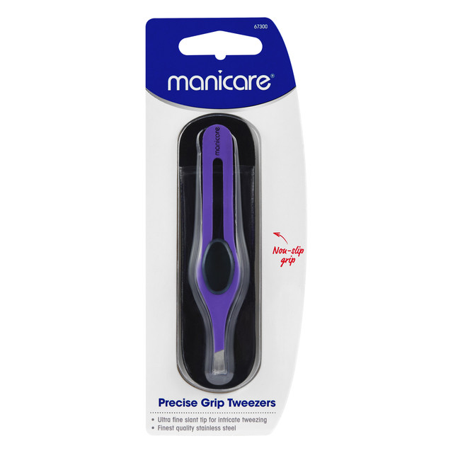Manicare Precise Grip Tweezers, Purple Manicare Precise Grip Tweezers, Purple