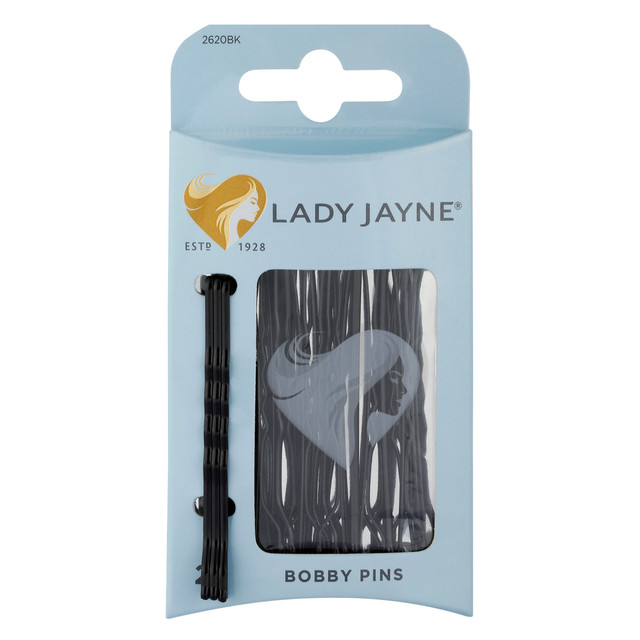 Lady Jayne Large Black Bobby Pins 25 Pack