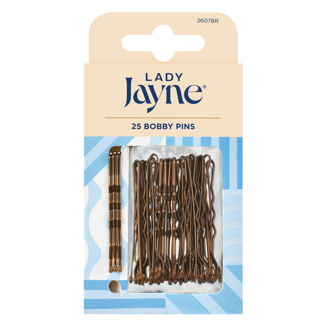 Lady Jayne Brown Bobby Pins - 25 Pk