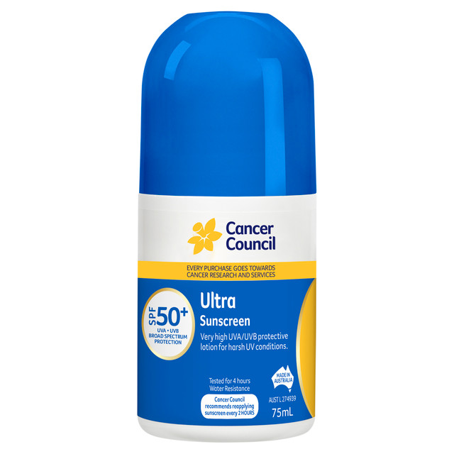 Cancer Council Ultra Sunscreen Roll-On SPF 50+ 75ml