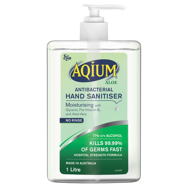 Aqium Aloe Antibacterial Hand Sanitiser 1L