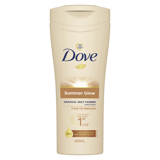 Dove Summer Glow Gradual Tan  Body Lotion Fair To Medium 400ml