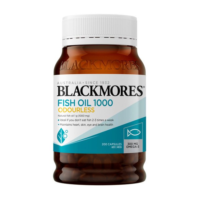 Blackmores Fish Oil 1000 Odourless 200 Capsules Blackmores Fish Oil 1000 Odourless 200 Capsules