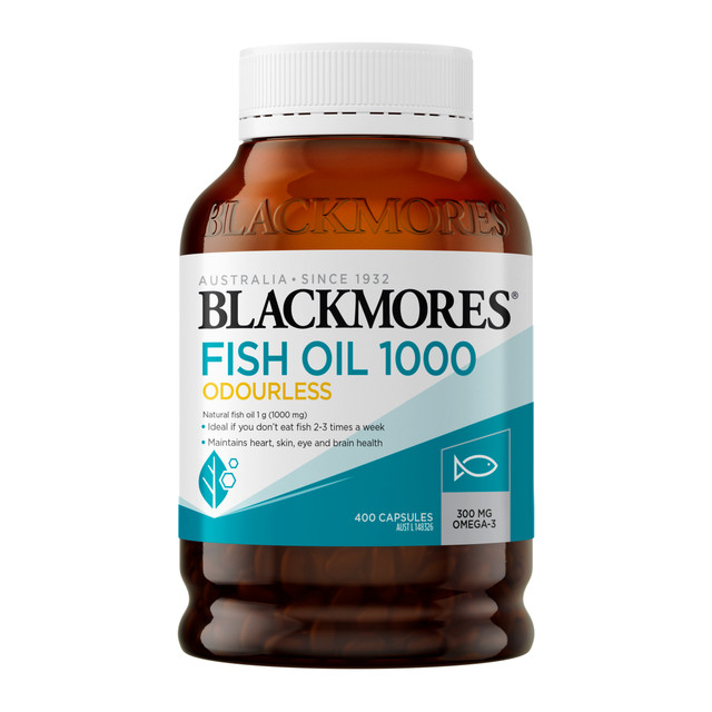 Blackmores Fish Oil Odourless 1000 400 Capsules Blackmores Fish Oil Odourless 1000 400 Capsules