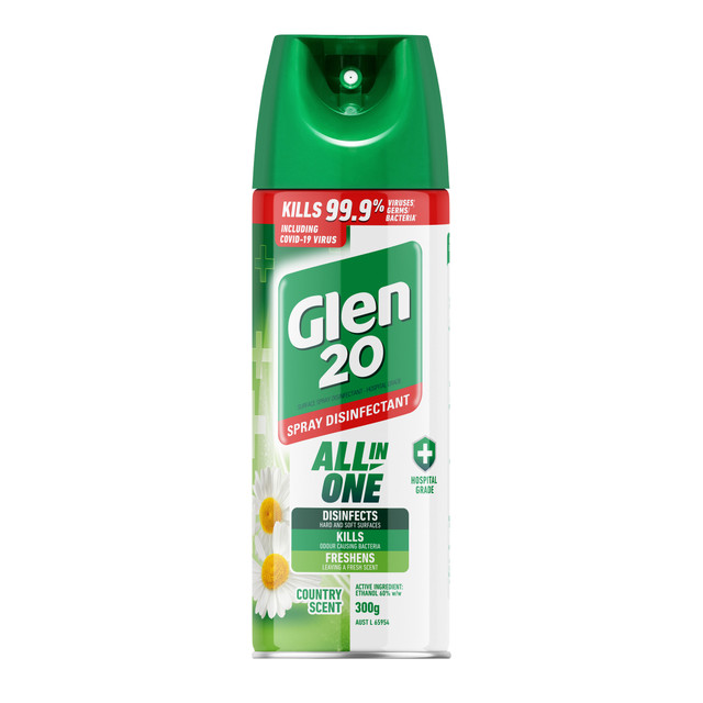 Glen 20 Spray Disinfectant All-In-One Country Scent 300g Glen 20 Spray Disinfectant All-In-One Country Scent 300g