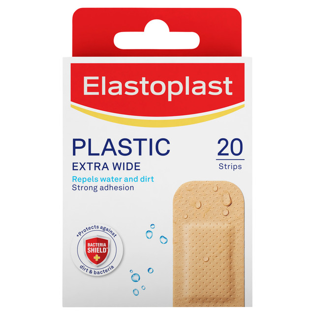 Elastoplast Plastic Wide Strips 20 Pack Elastoplast Plastic Wide Strips 20 Pack