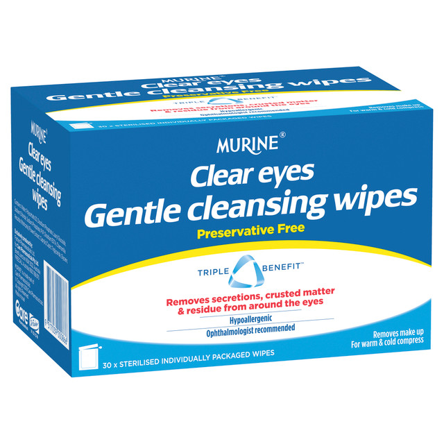 Murine Clear Eyes Wipes 30 Pack