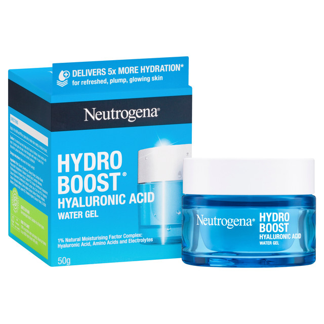 Neutrogena® Hydro Boost® Hyaluronic Acid Water Gel Moisturiser – Lightweight, Intense Hydration Face Gel with Amino Acids & Electrolytes (50g)