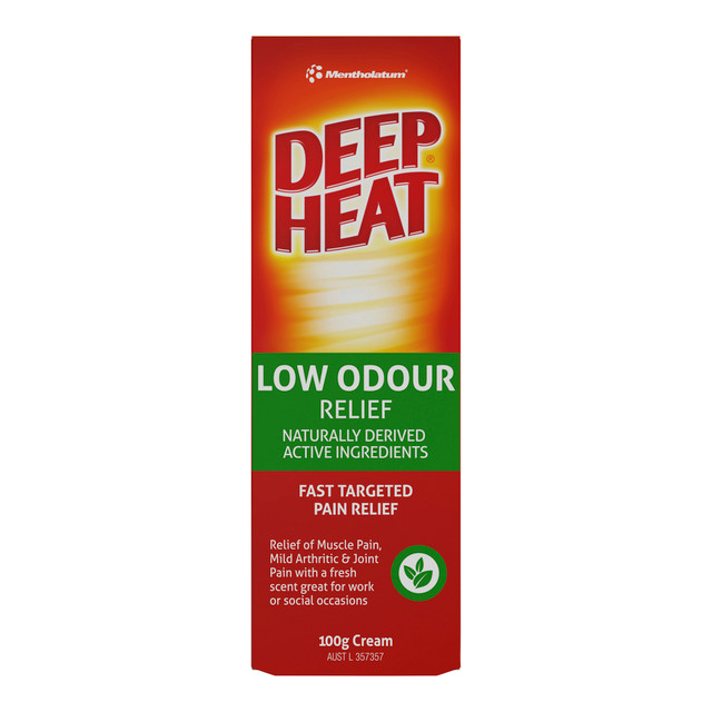 Deep Heat Low Odour Relief Cream 100g