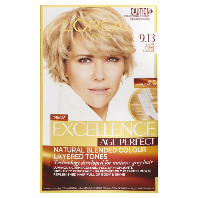 L'Oréal Paris Excellence Age Perfect Permanent Hair Colour - 9.13 Light Crème Blonde (Natural Blended Colour)