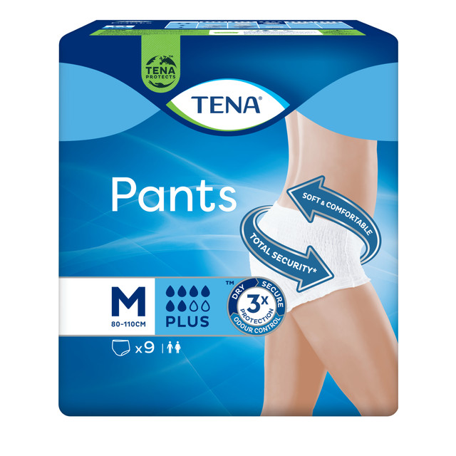 TENA Pants Plus Medium (M) 9 Pack