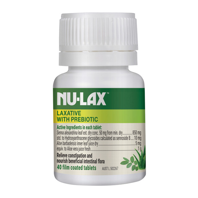 Nu-Lax Laxative With Prebiotic 40 Tablets