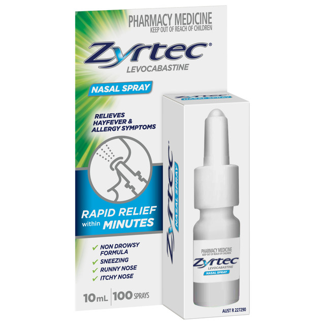 Zyrtec Hayfever & Allergy Relief Antihistamine Nasal Spray 10mL Zyrtec Hayfever & Allergy Relief Antihistamine Nasal Spray 10mL