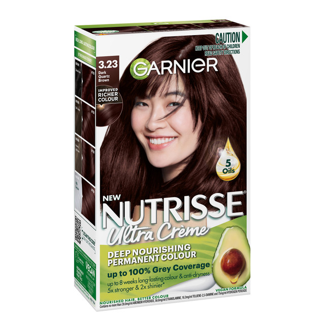 Garnier Nutrisse Permanent Hair Colour - 3.23 Dark Quartz Brown Garnier Nutrisse Permanent Hair Colour - 3.23 Dark Quartz Brown