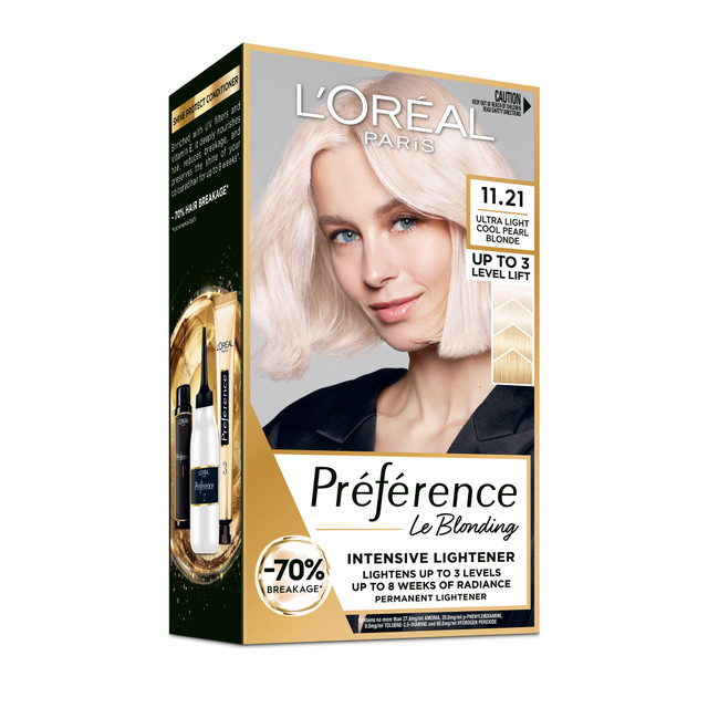 L'Oréal Paris Préférence Le Blonding Permanent Hair Colour - 11.21 Ultra Light Cool Pearl Blonde L'Oréal Paris Préférence Le Blonding Permanent Hair Colour - 11.21 Ultra Light Cool Pearl Blonde