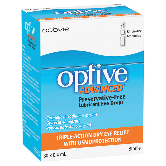 Optive Advanced® Preservative-Free Lubricant Eye Drops 30 x 0.4 mL Optive Advanced® Preservative-Free Lubricant Eye Drops 30 x 0.4 mL