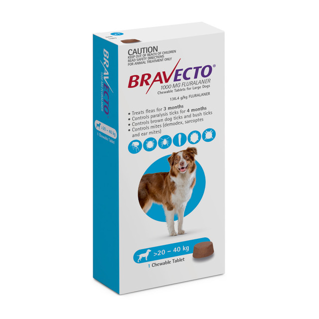 Kit Antipulgas Bravecto De 20 A 40kg E 40 A 56Kg Original - PET SHOP