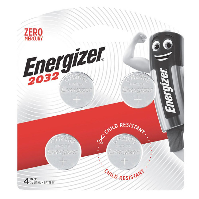 Energizer CR2032 Lithium Coin Batteries 3V - 4 Pack