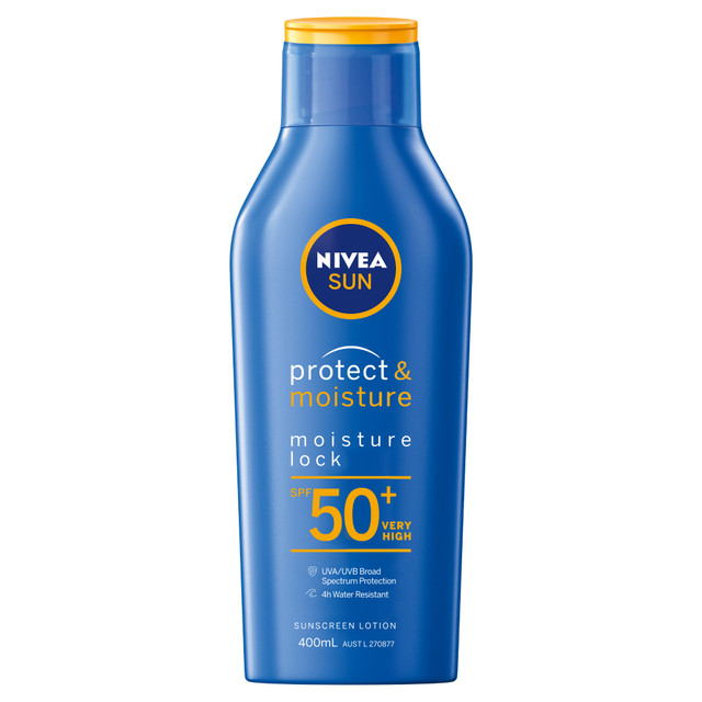NIVEA Protect & Moisture Moisture Lock SPF50+ Sunscreen 400ml NIVEA Protect & Moisture Moisture Lock SPF50+ Sunscreen 400ml