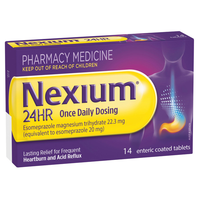 Nexium 24HR Once Daily Dosing 14 enteric coated tablets Nexium 24HR Once Daily Dosing 14 enteric coated tablets