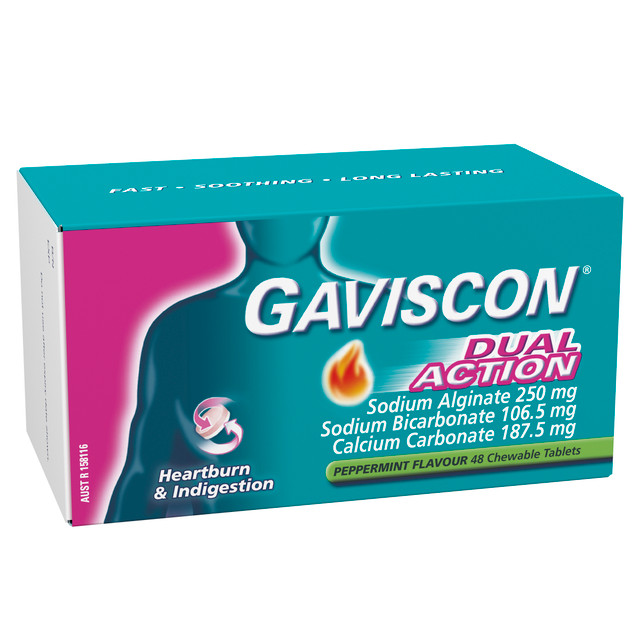 Gaviscon Dual Action Peppermint 48 Pack Gaviscon Dual Action Peppermint 48 Pack