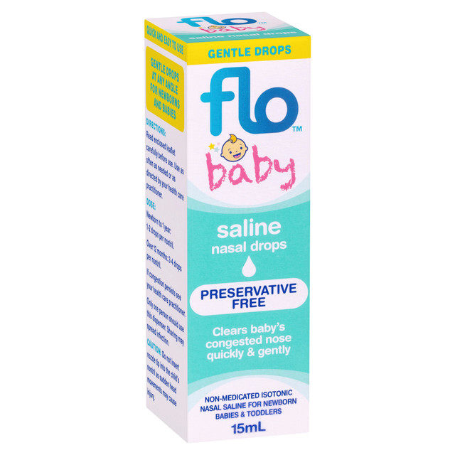 FLO Baby Saline Nasal Drops 15mL FLO Baby Saline Nasal Drops 15mL