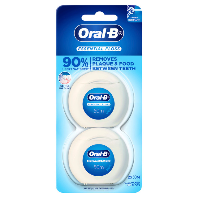 Oral-B Essential Waxed Clean Dental Floss, Mint 50m