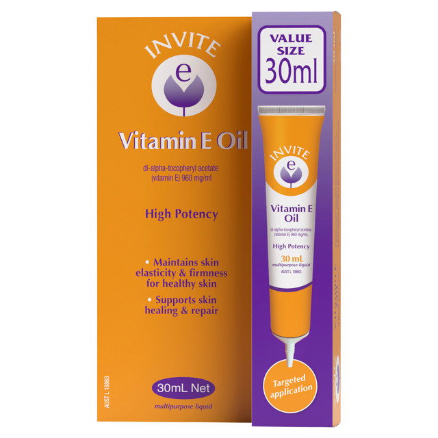 Invite E Vitamin E Oil 30mL Invite E Vitamin E Oil 30mL