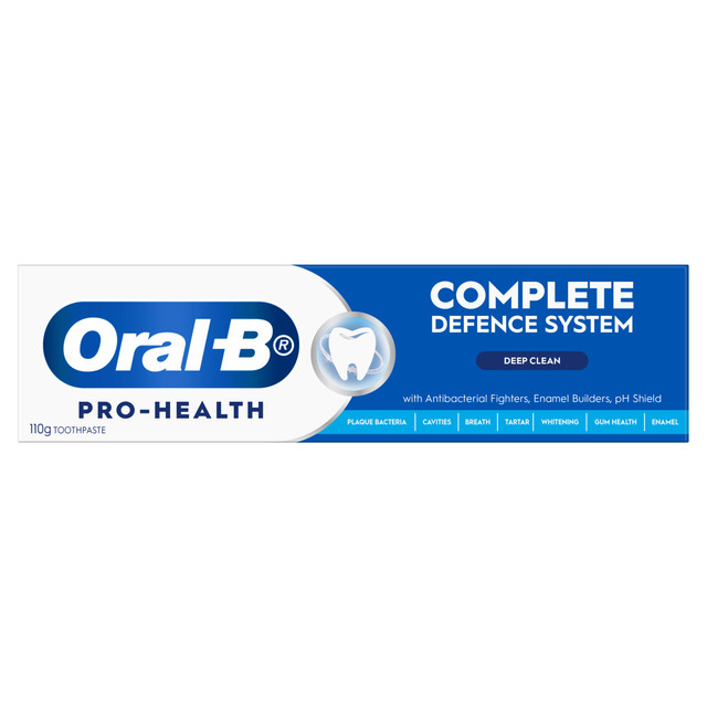 Oral-B Pro Health Complete Defence System Deep Clean Toothpaste 110g Oral-B Pro Health Complete Defence System Deep Clean Toothpaste 110g