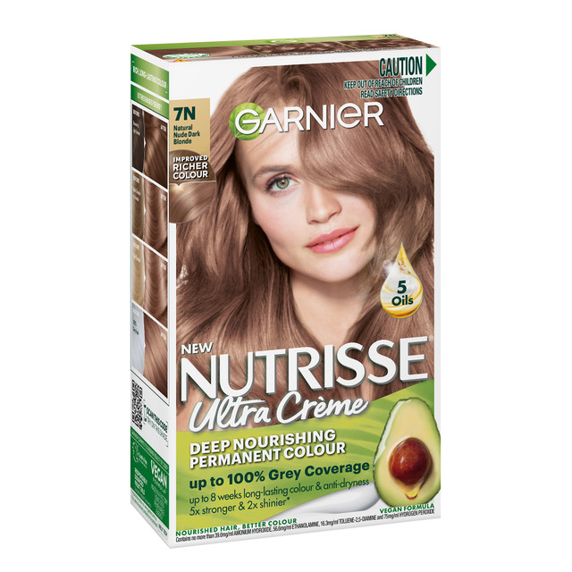 Garnier Nutrisse Permanent Hair Colour - 7N Natural Nude Dark Blonde Garnier Nutrisse Permanent Hair Colour - 7N Natural Nude Dark Blonde