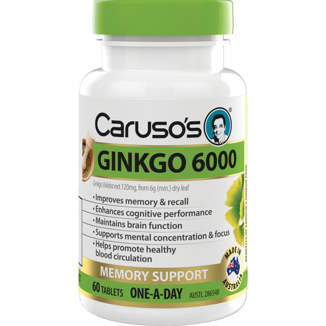 Caruso's Ginkgo 6000 60 Tablets Caruso's Ginkgo 6000 60 Tablets