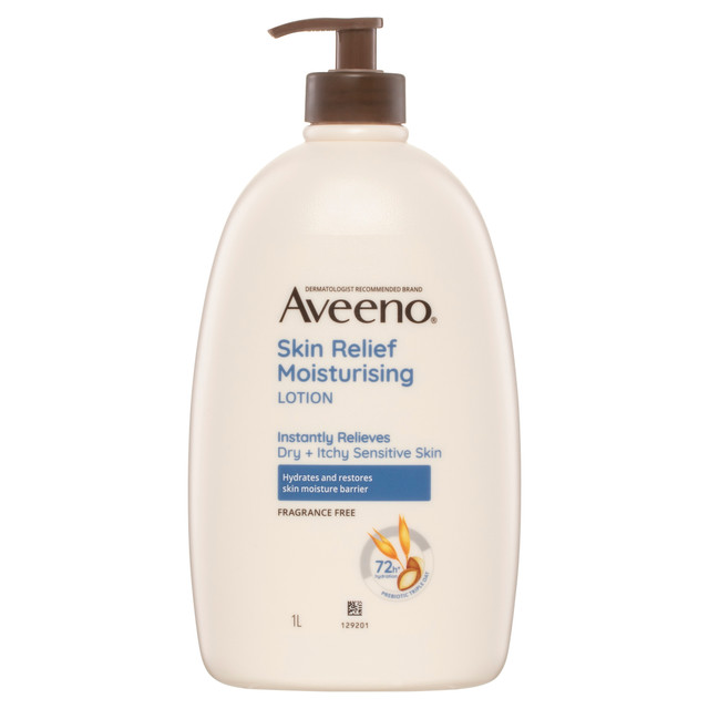 Aveeno Skin Relief Fragrance Free Body Lotion Shea Butter 72-Hour Intense Hydration Protect Extra Dry Itchy Sensitive Skin 1L Aveeno Skin Relief Fragrance Free Body Lotion Shea Butter 72-Hour Intense Hydration Protect Extra Dry Itchy Sensitive Skin 1L