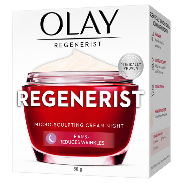 Olay Regenerist Anti Aging Niacinamide Micro-Sculpting Night Face Cream Moisturiser 50g Skin Care Olay Regenerist Anti Aging Niacinamide Micro-Sculpting Night Face Cream Moisturiser 50g Skin Care