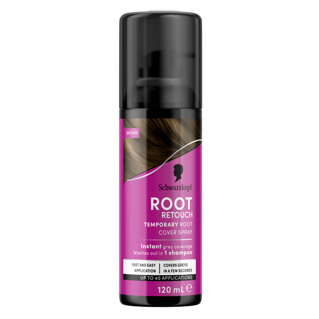 Schwarzkopf Root Retouch Temporary Root Cover Spray 120mL - Brown Schwarzkopf Root Retouch Temporary Root Cover Spray 120mL - Brown