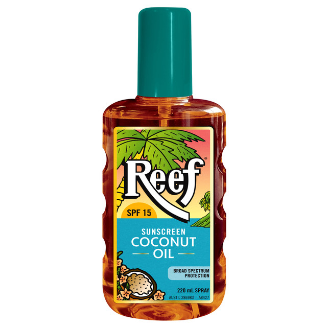 Reef Coconut Sunscreen Oil Spray SPF 15 220mL Reef Coconut Sunscreen Oil Spray SPF 15 220mL